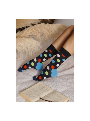 Дамски чорапи с шарени точки Синьо
