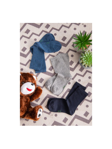 Детски едноцветни чорапи Me-We в икономична опаковка 3 чифта Цветно