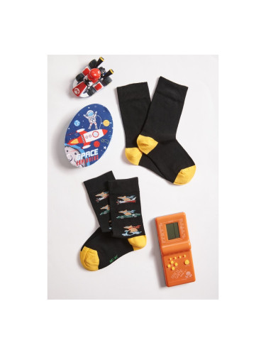 Детски чорапи Me-We икономична опаковка от 2 чифта Черно