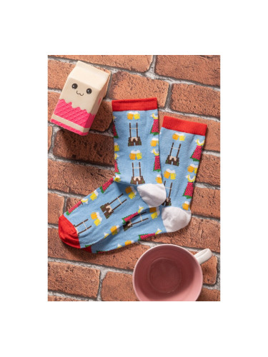 Дамски чорапи с бинокъл Светло синьо