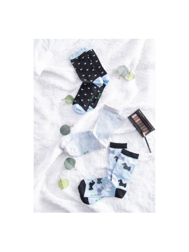 Дамски чорапи Me-We с дизайн в икономична опаковка 3 чифта Цветно