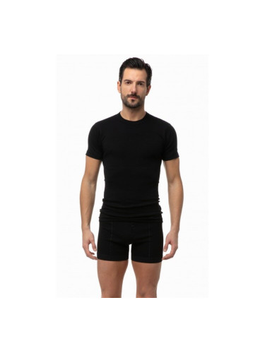 Тениска с къс ръкав и затворено деколте 2 броя 90-18112 Черно