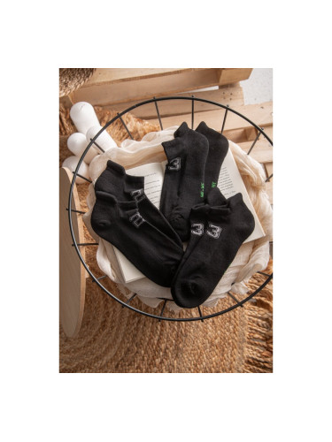 Мъжки къси спортни чорапи икономичен пакет 3 чифта Черно
