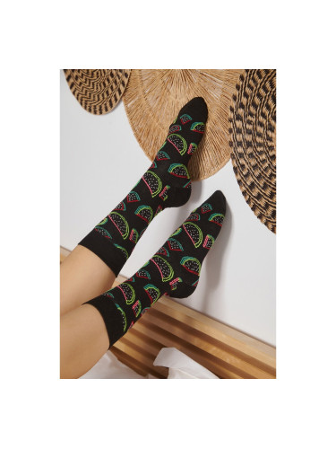 Дамски чорапи със сърца Черно