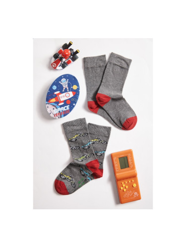 Детски чорапи Me-We икономична опаковка от 2 чифта Антрацит