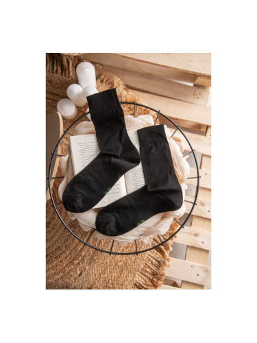 Мъжки памучни чорапи в едноцветни Черно