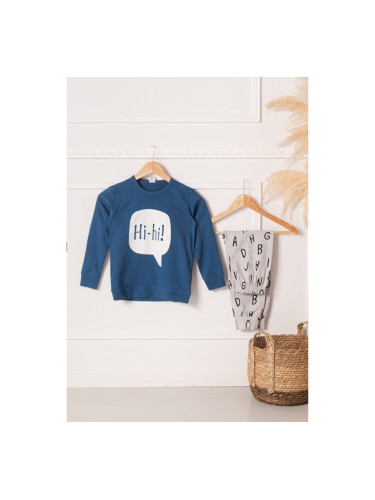Детска пижама с балон и logo Синьо