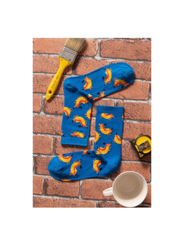 Дамски чорапи с хот-дог Синьо