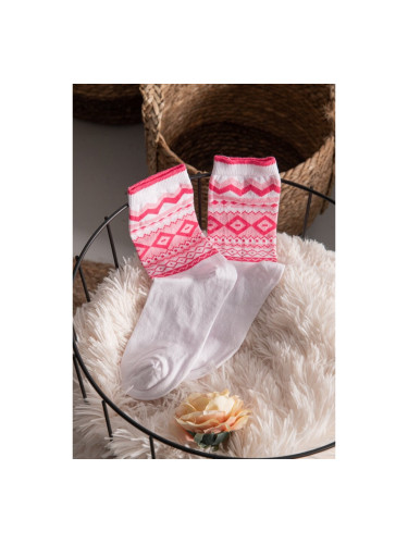 Дамски чорапи с ромбове Фуксия