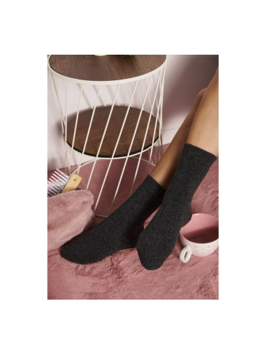 Дамски вълнени чорапи едноцветни Антрацит
