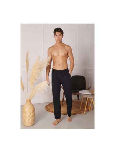 Мъжки пижамен панталон едноцветен Черно
