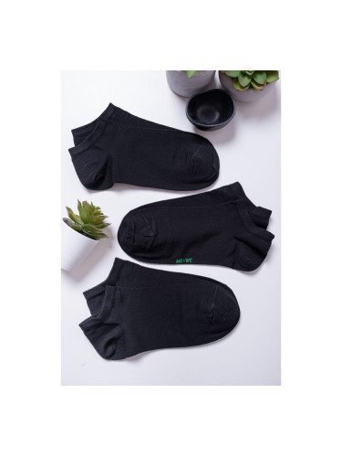 Къси дамски чорапи  икономичен пакет 3 чифта Черно