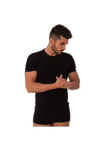 Мъжка тениска с къс ръкав sporties икономичен пакет от 2 броя 90-12013 Черно