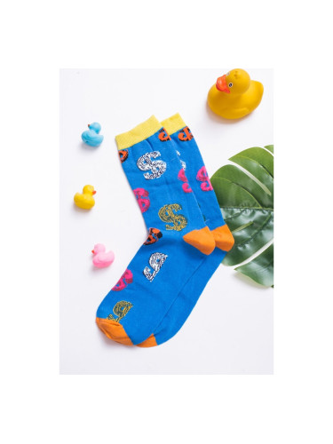 Дамски чорапи с цветни долари Синьо