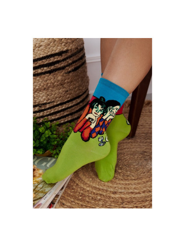 Дамски чорапи с рисунка двойка Цветно