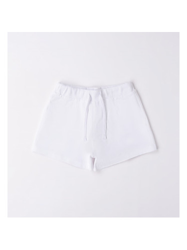 Детски памучен къс панталон в бял цвят IDO