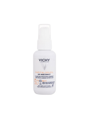 Vichy Capital Soleil UV-Age Daily Anti Photo-Ageing Water Fluid SPF50+ Слънцезащитен продукт за лице за жени 40 ml