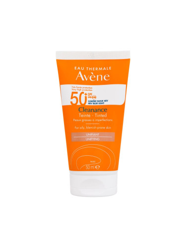 Avene Cleanance Tinted Sun Cream SPF50+ Слънцезащитен продукт за лице за жени 50 ml