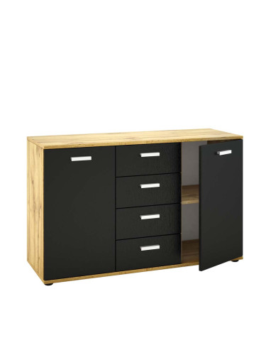 СКРИН АЛИС 120/45/73 h С РЕЛЕФЕН ФЛАДЕР В ТЕКСТУРА ДЪБ ВОТАН И ЧЕРНО