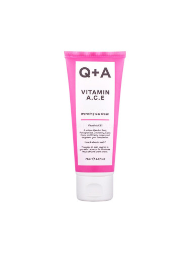 Q+A Vitamin A.C.E Warming Gel Mask Маска за лице за жени 75 ml