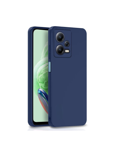 Силиконов кейс iPaky матиран, За Xiaomi Redmi Note 12 5G/Poco X5, Тъмносин