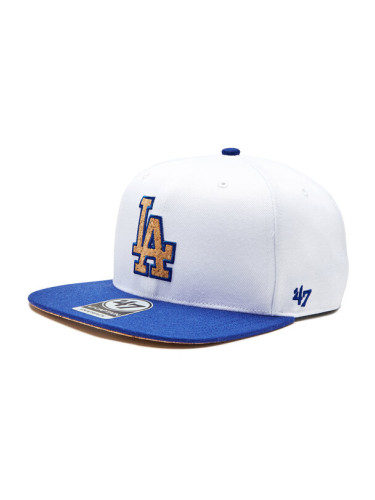 47 Brand Шапка с козирка MLB Los Angeles Dodgers Corkscrew 47 CAPTAIN B-CORKS12WBP-WH Бял