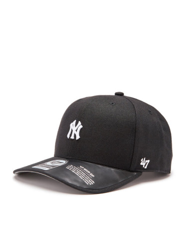 47 Brand Шапка с козирка MLB New York Yankees Base Runner 47 MVP DP B-BRMDP17WBP-BK Черен