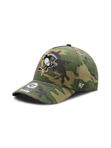 47 Brand Шапка с козирка Nhl Pittsburgh Penguins Grove H-GRVSP15CNP-CMA Зелен