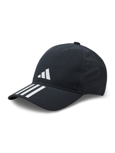 adidas Шапка с козирка 3-Stripes AEROREADY Running Training Baseball Cap IC6520 Черен