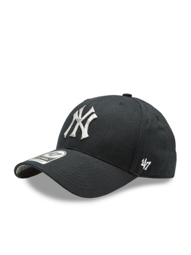 47 Brand Шапка с козирка MLB New York Yankees Retro Stripe Under 47 MVP B-RETMU17GWP-BK Черен