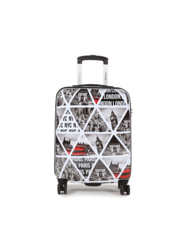 Saxoline Самолетен куфар за ръчен багаж Cities B25W1.49.09 Сив