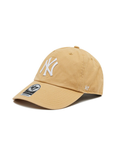 47 Brand Шапка с козирка New York Yankees Clean Up B-RGW17GWS-LT Кафяв