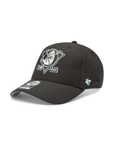 47 Brand Шапка с козирка NHL Anaheim Ducks Metallic Snap '47 MVP H-MTLCS25WBP-BKA Черен