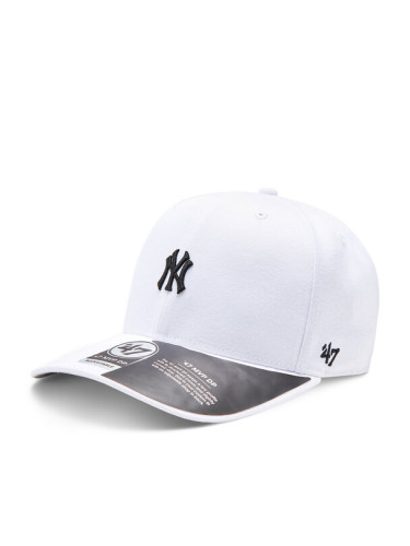 47 Brand Шапка с козирка MLB New York Yankees Base Runner '47 MVP DP B-BRMDP17WBP-WHA Бял