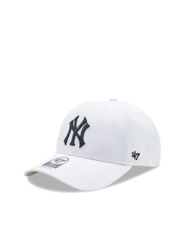 47 Brand Шапка с козирка MLB New York Yankees '47 MVP SNAPBACK B-MVPSP17WBP-WHM Бял