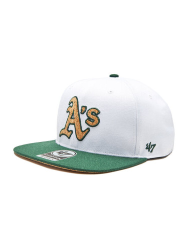 47 Brand Шапка с козирка MLB Oakland Athletics Corkscrew 47 CAPTAIN B-CORKS18WBP-WH Бял