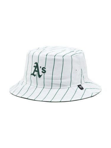 47 Brand Шапка с козирка MLB Oakland Athletics Pinstriped '47 BUCKET B-PINSD18PTF-DG Зелен