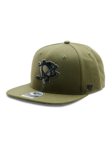 47 Brand Шапка с козирка NHL Pittsburgh Penguins Ballpark Camo '47 CAPTAIN H-BCAMO15WBP-SW Зелен