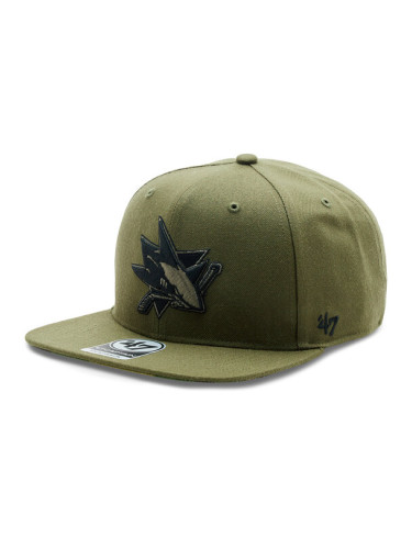 47 Brand Шапка с козирка NHL San Jose Sharks Ballpark Camo '47 CAPTAIN H-BCAMO22WBP-SW Зелен