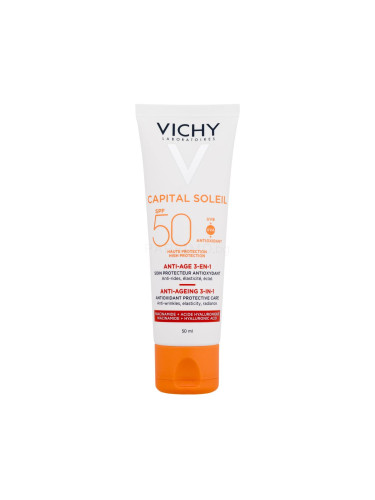 Vichy Capital Soleil Anti-Ageing 3-in-1 SPF50 Слънцезащитен продукт за лице за жени 50 ml