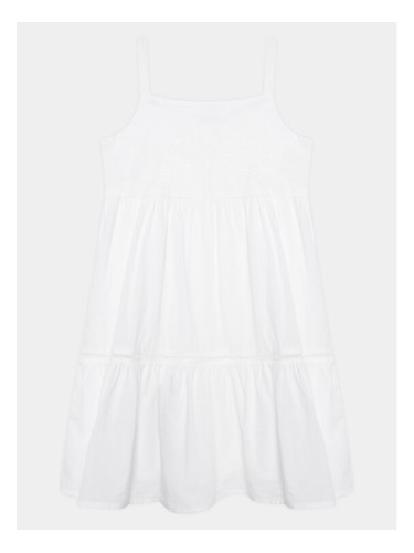 United Colors Of Benetton Ежедневна рокля 4JO1GV00V Бял Regular Fit