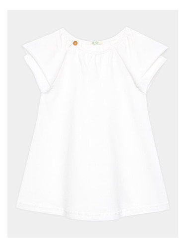 United Colors Of Benetton Ежедневна рокля 3LHAAV006 Бял Regular Fit
