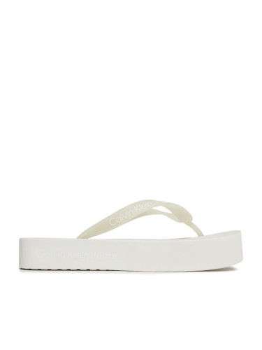 Calvin Klein Jeans Джапанки Beach Sandal Flatform Logo YW0YW01092 Бял