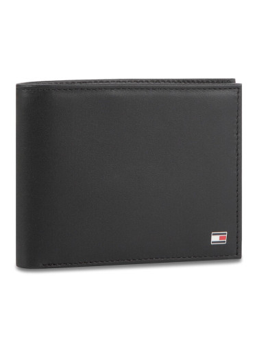 Tommy Hilfiger Голям мъжки портфейл Eton Cc And Coin Pocket AM0AM00651 Черен