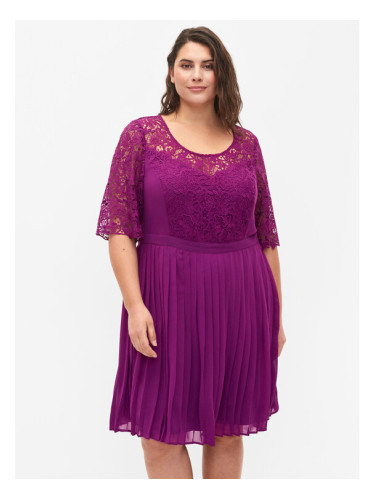 Zizzi Коктейлна рокля M58842A Виолетов Regular Fit