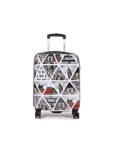 Самолетен куфар за ръчен багаж Saxoline Cities B25W1.49.09 Сив
