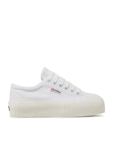 Кецове Superga Stripe Platform 2631 S5111SW Бял