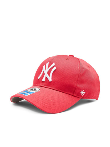 Шапка с козирка 47 Brand MLB New York Yankees Raised Basic '47 MVP B-RAC17CTP-BE Розов