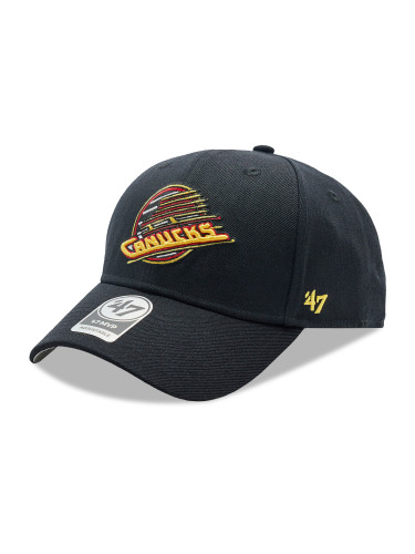 Шапка с козирка 47 Brand NHL Vintage Vancouver Canucks '47 MVP HVIN-MVP19WBV-BK85 Черен