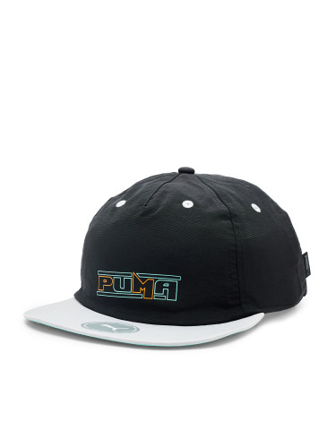 Шапка с козирка Puma SWxP Relaxed Flatbrim Cap 024383 Черен